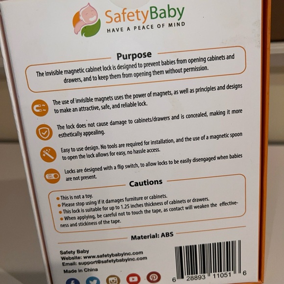 NEW - Safety Baby Magnetic Cabinet Locks - (8 locks and 2 keys) - Picture 3 of 6
